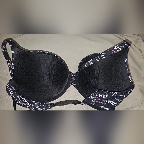 Body by Victoria perfect shape bra Victoria's Secret Bra NWT 32DD Logo Black - Picture 2 of 6